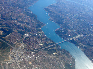 Istanbul and the Bosphorus from the air